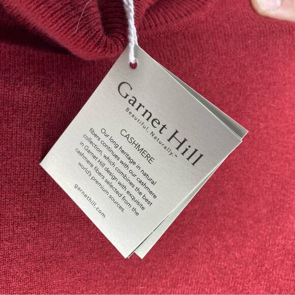 NWT GARNET HILL Cashmere Turtleneck Sweater Maroon Red Scarlet Small - Picture 5 of 5
